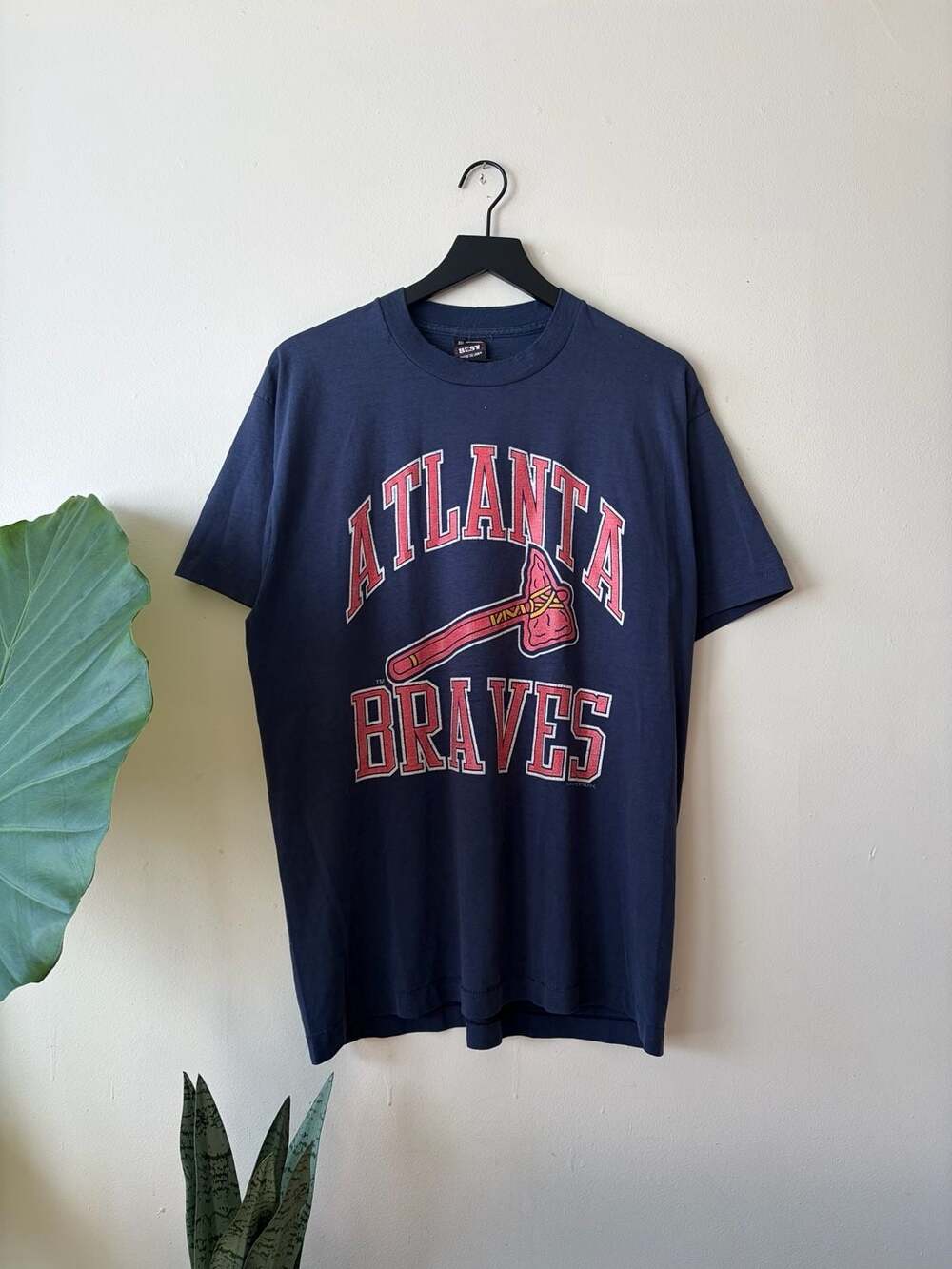 Logo 7 Atlanta Braves T-Shirt Size XL Vintage 1989